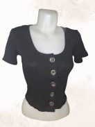 Zara Női fekete top S-es