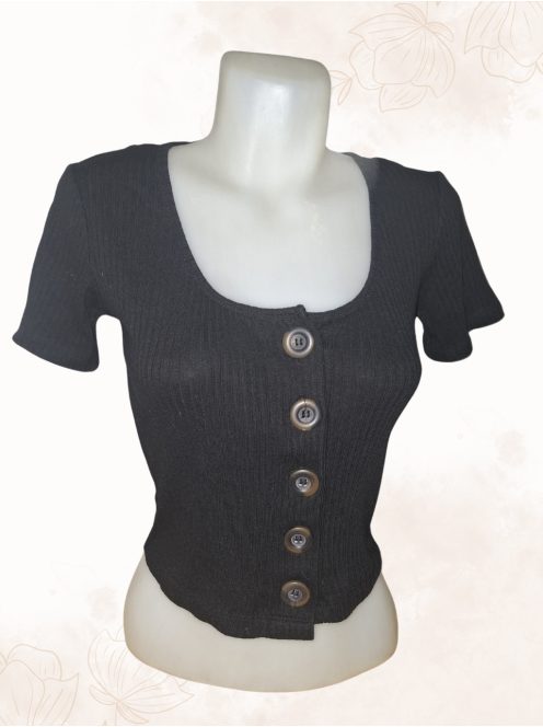 Zara Női fekete top S-es