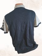 POLO RALPH LAUREN férfi galléros póló – Tengerészkék & szürke, hímzett logókkal (L)