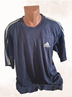   ADIDAS férfi póló – Klasszikus sötétkék, 3 csíkos dizájn (XL)